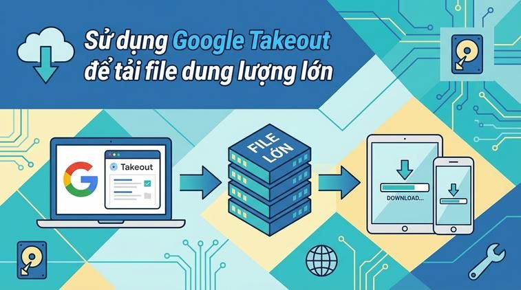 Sử dụng Google Takeout để tải file dung lượng lớn
