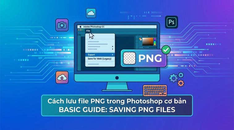 Cách lưu file PNG trong Photoshop cơ bản