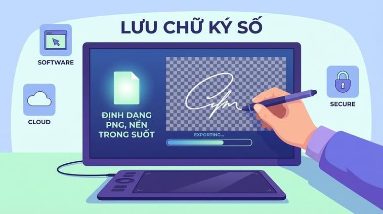 Lưu chữ ký dưới định dạng PNG, giữ nền trong suốt