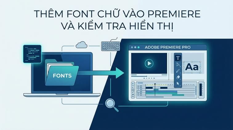 Thêm font chữ vào Premiere và kiểm tra hiển thị