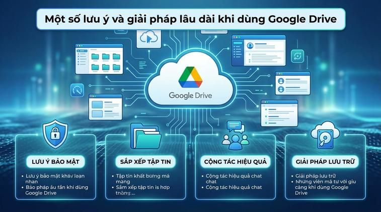 Một số lưu ý và giải pháp lâu dài khi dùng Google Drive