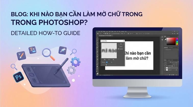 Khi nào bạn cần làm mờ chữ trong Photoshop?