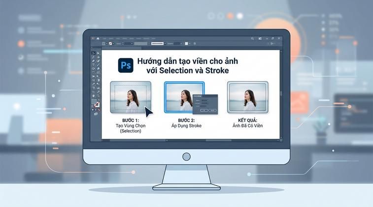 Hướng dẫn tạo viền cho ảnh với Selection và Stroke