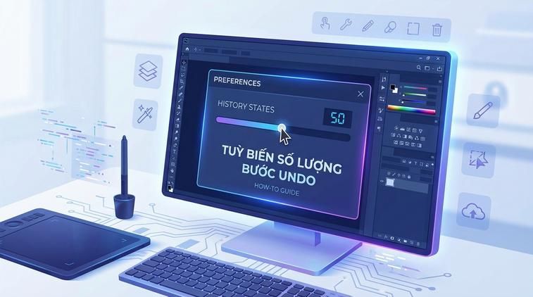 Tuỳ biến số lượng bước undo trong Photoshop