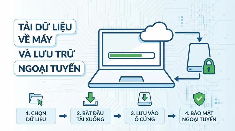 Tải dữ liệu về máy và lưu trữ ngoại tuyến