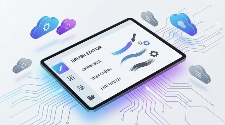 Chỉnh sửa, tinh chỉnh và lưu brush