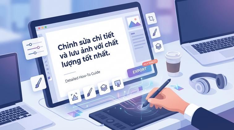 Chỉnh sửa chi tiết và lưu ảnh với chất lượng tốt nhất