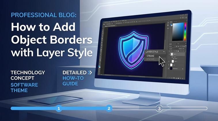 Tạo viền cho đối tượng bằng Layer Style