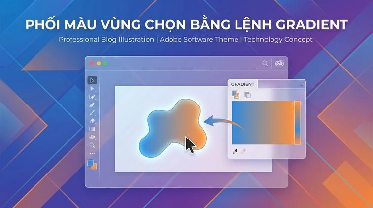Phối màu vùng chọn bằng lệnh Gradient
