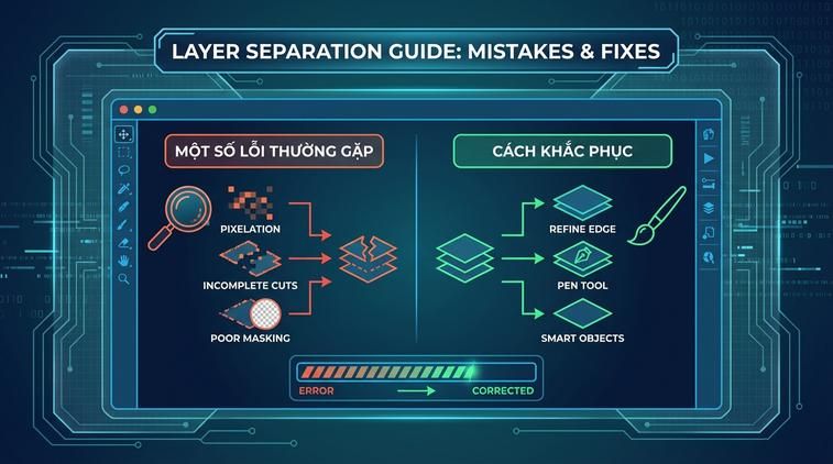 Một số lỗi thường gặp khi tách layer và cách khắc phục