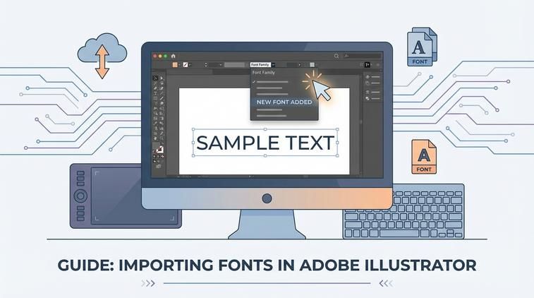 Cách sử dụng font mới trong Adobe Illustrator