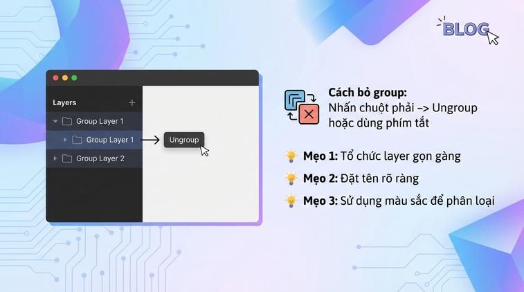 Cách bỏ group và những mẹo nhỏ với group layer