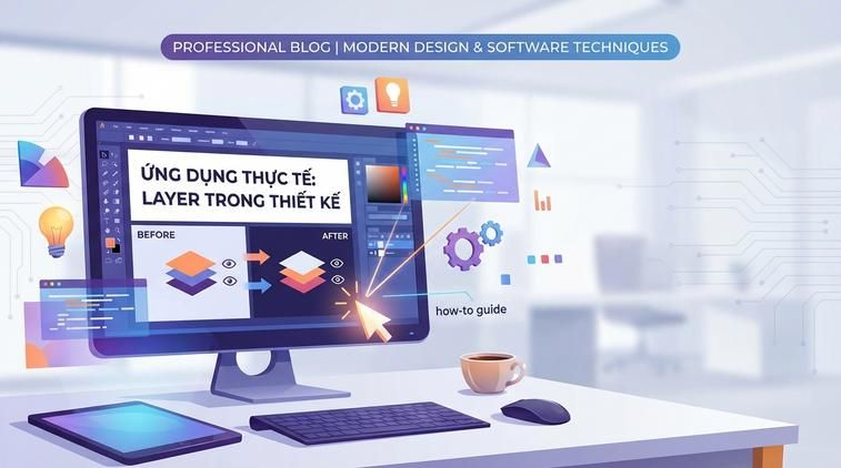 Ứng dụng thực tế khi hiện layer trong thiết kế