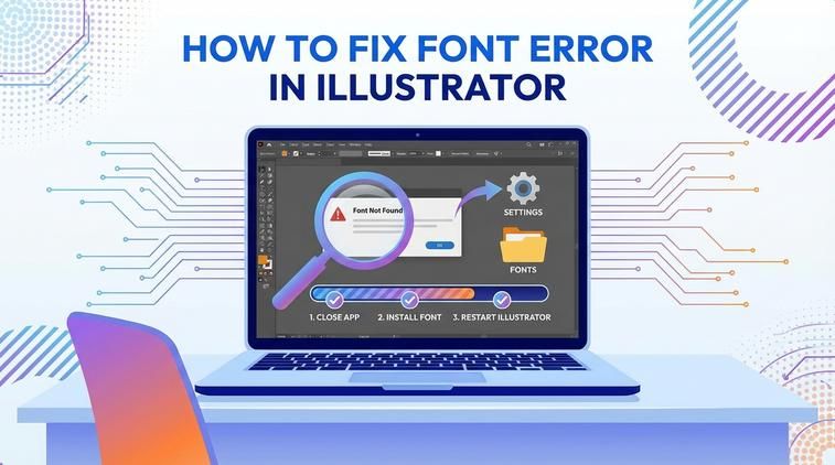 Khắc phục lỗi không nhận font trong Illustrator