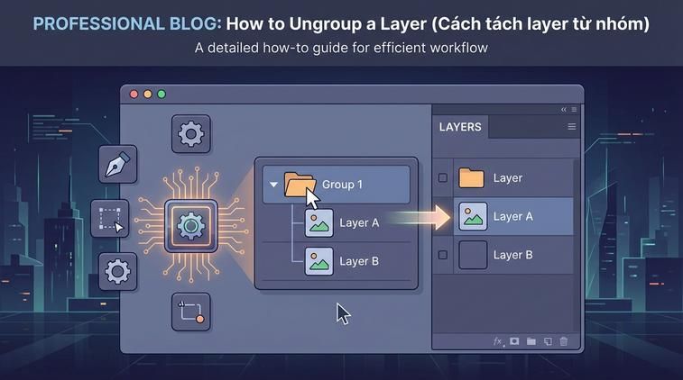 Cách tách layer từ nhóm (Group)