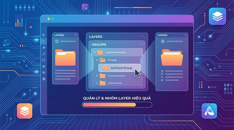 Quản lý và nhóm layer hiệu quả