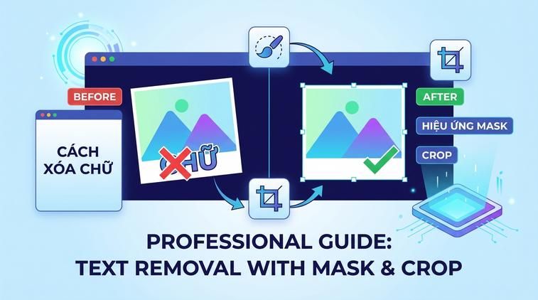 Cách xóa chữ bằng hiệu ứng Mask và Crop