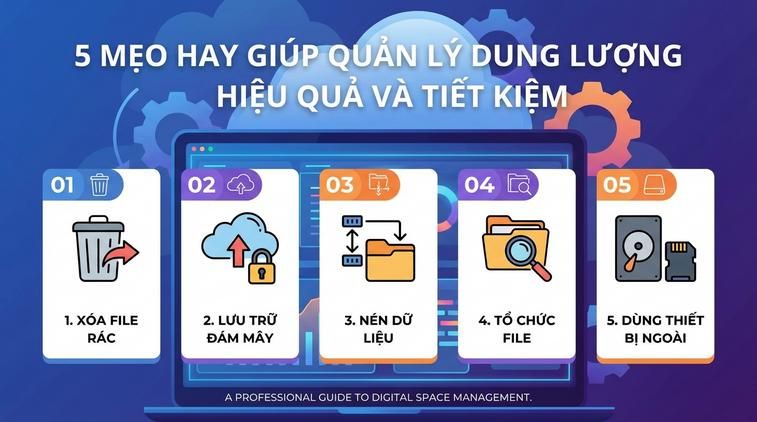 5. Mẹo hay giúp quản lý dung lượng hiệu quả và tiết kiệm