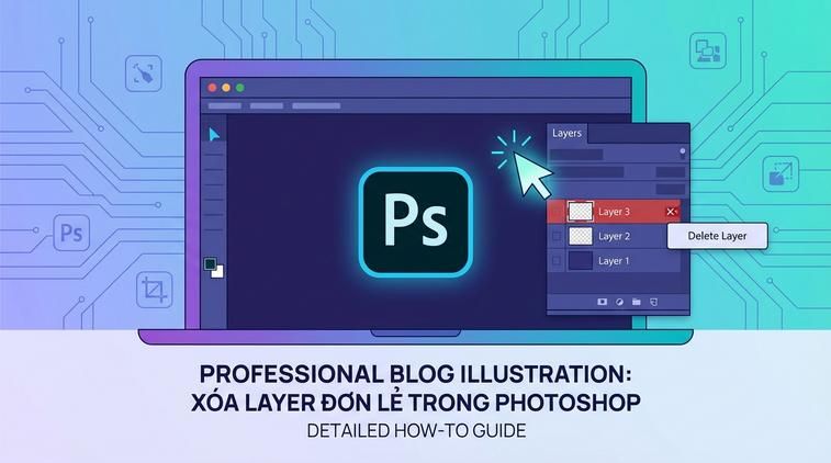 Xóa layer đơn lẻ trong Photoshop