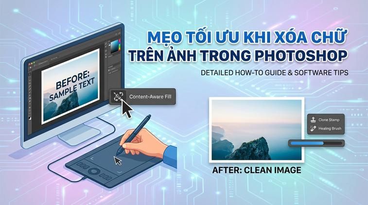 Mẹo tối ưu khi xóa chữ trên ảnh trong Photoshop