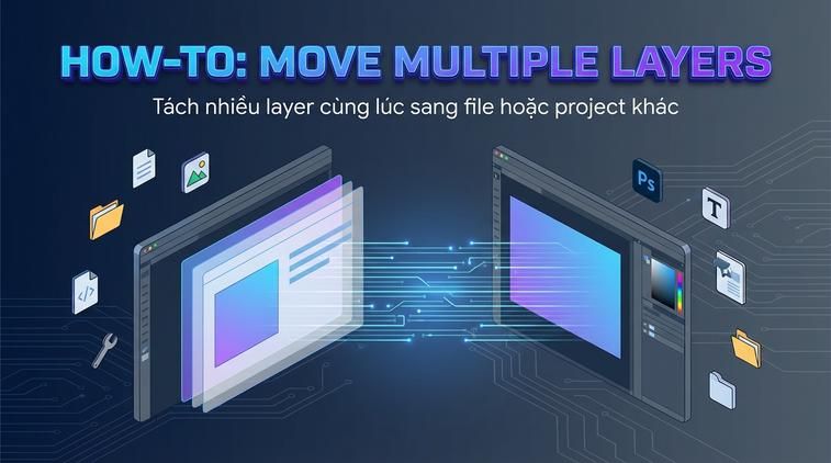 Tách nhiều layer cùng lúc sang file hoặc project khác