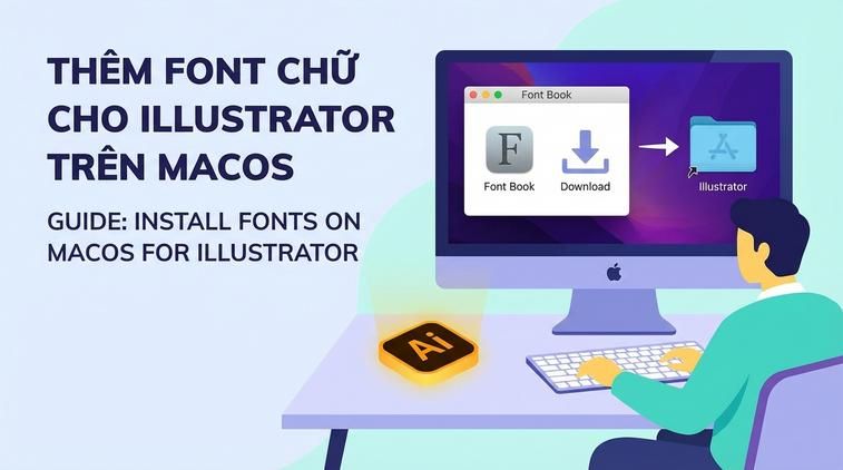 Thêm font chữ cho Illustrator trên MacOS