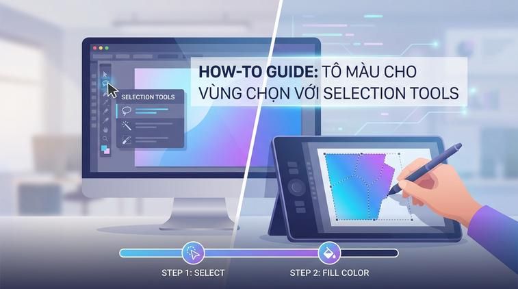 Tô màu cho vùng chọn với Selection Tools