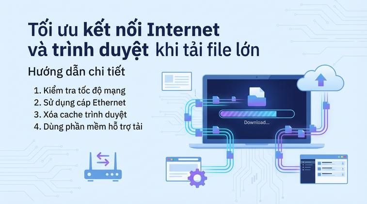 Tối ưu kết nối Internet và trình duyệt khi tải file lớn
