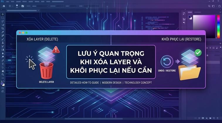 Lưu ý quan trọng khi xóa layer và khôi phục lại nếu cần