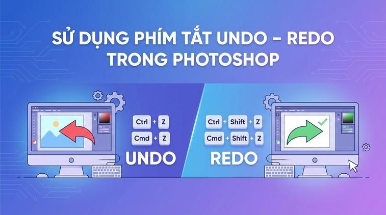 Sử dụng phím tắt Undo – Redo trong Photoshop