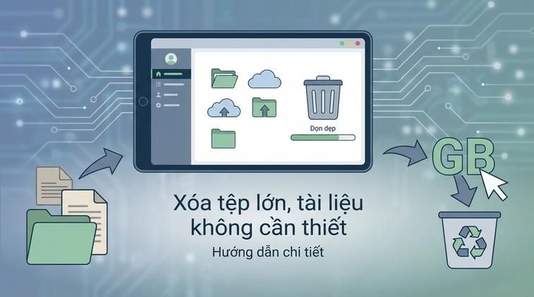 Xóa tệp lớn, tài liệu không cần thiết