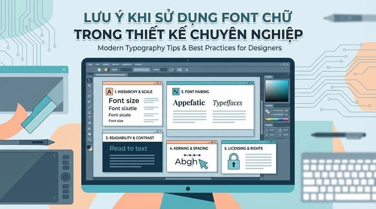 Lưu ý khi sử dụng font chữ trong thiết kế chuyên nghiệp
