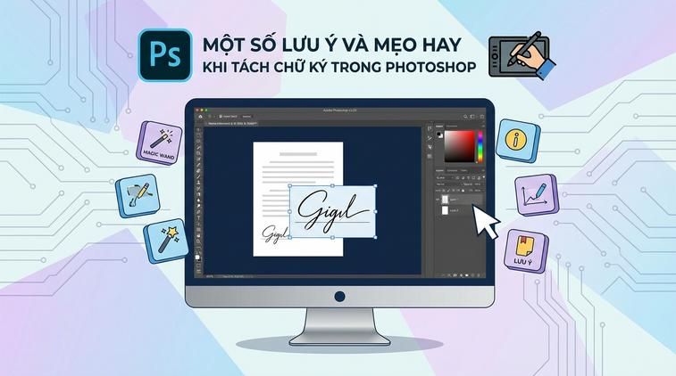 Một số lưu ý và mẹo hay khi tách chữ ký trong Photoshop