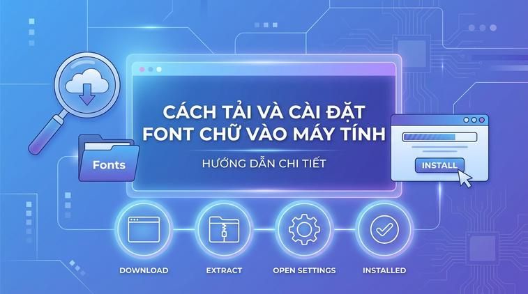 Cách tải và cài đặt font chữ vào máy tính