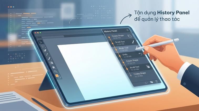 Tận dụng History Panel để quản lý thao tác