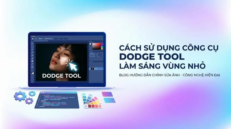 Sử dụng công cụ Dodge Tool để làm sáng vùng nhỏ