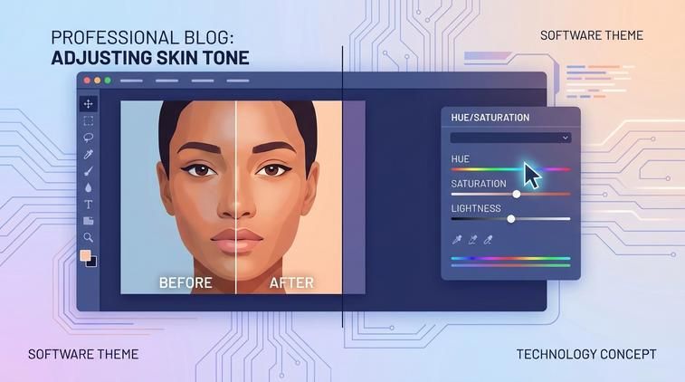 Điều chỉnh tông màu da bằng công cụ Hue/Saturation