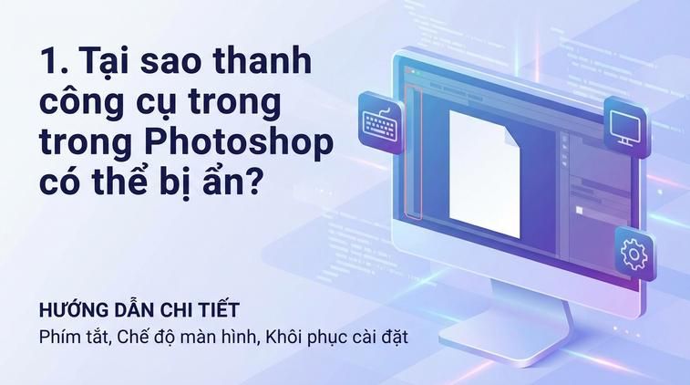1. Tại sao thanh công cụ trong Photoshop có thể bị ẩn?