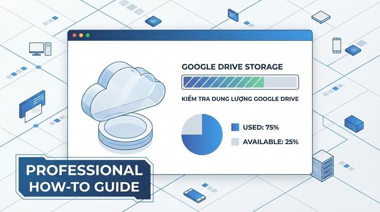 Kiểm tra dung lượng Google Drive đã sử dụng