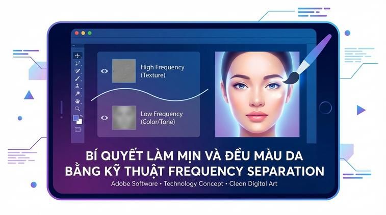 Bí quyết làm mịn và đều màu da bằng kỹ thuật Frequency Separation
