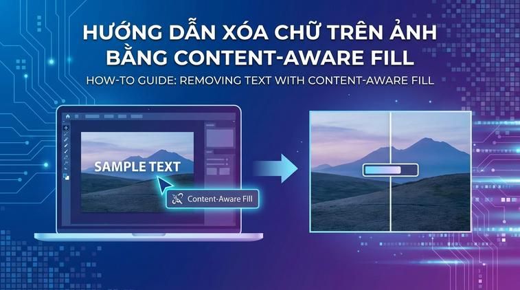 Hướng dẫn xóa chữ trên ảnh bằng Content-Aware Fill