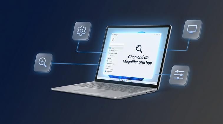 Chọn chế độ Magnifier phù hợp