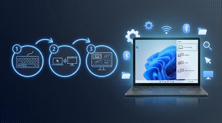 Chọn đúng chế độ hiển thị bằng Windows + P