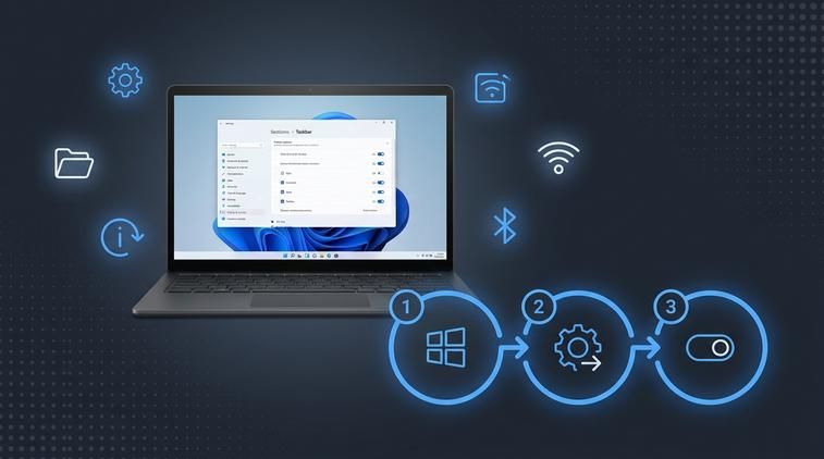 Bật lại qua Taskbar Settings
