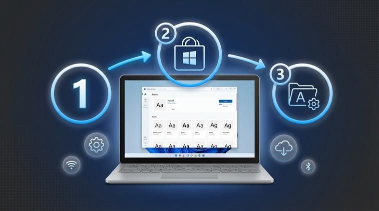 Cài font qua Microsoft Store (Windows Font)