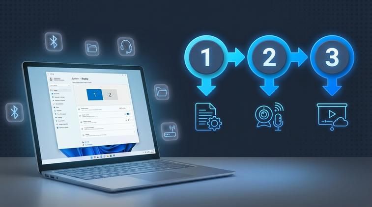 Chuẩn bị thuyết trình, họp online, dạy học