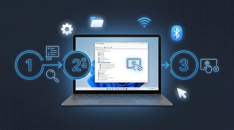 Cách tắt cảm ứng màn hình laptop Win 11 qua Device Manager