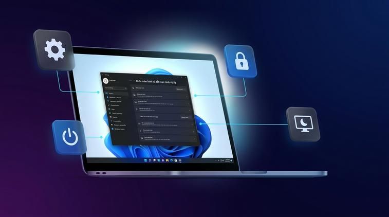 Khóa màn hình và tắt màn hình vật lý