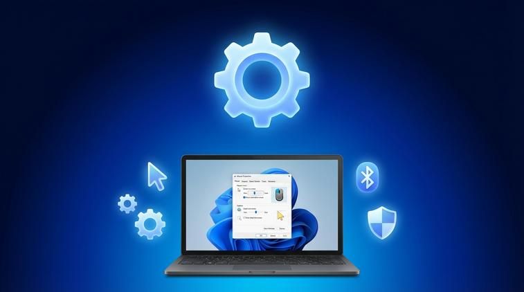 Chỉnh trong Mouse Properties (Control Panel)
