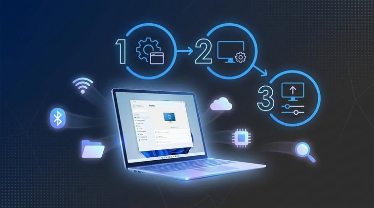 Chỉnh qua Advanced Display Settings